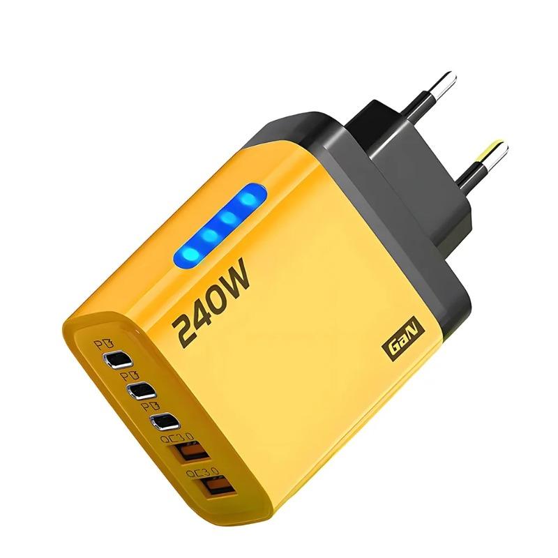 Адаптер быстрой зарядки USB C PD на 5 портов с Quick Charge 3.0 для смартфонов, планшетов. Универсальное высокоскоростное зарядное устройство для нескольких устройств