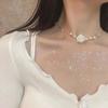Элегантный легкий роскошный жемчужный кулон ожерелье чокер для женщин вечерние аксессуары ювелирные изделия подарки ключичная цепочка универсальный