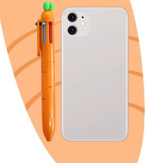 Ручка для подписи, креативная шариковая ручка в форме морковки, 6 цветов, выдвижная ручка, гладкая канцелярская ручка для письма для школы