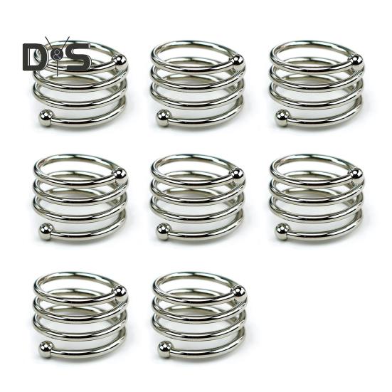 8 шт. колец для салфеток, круглые металлические держатели для салфеток, пружинный дизайн, многоразовые кольца для салфеток для сервировки стола, свадьбы, ужина, вечеринки