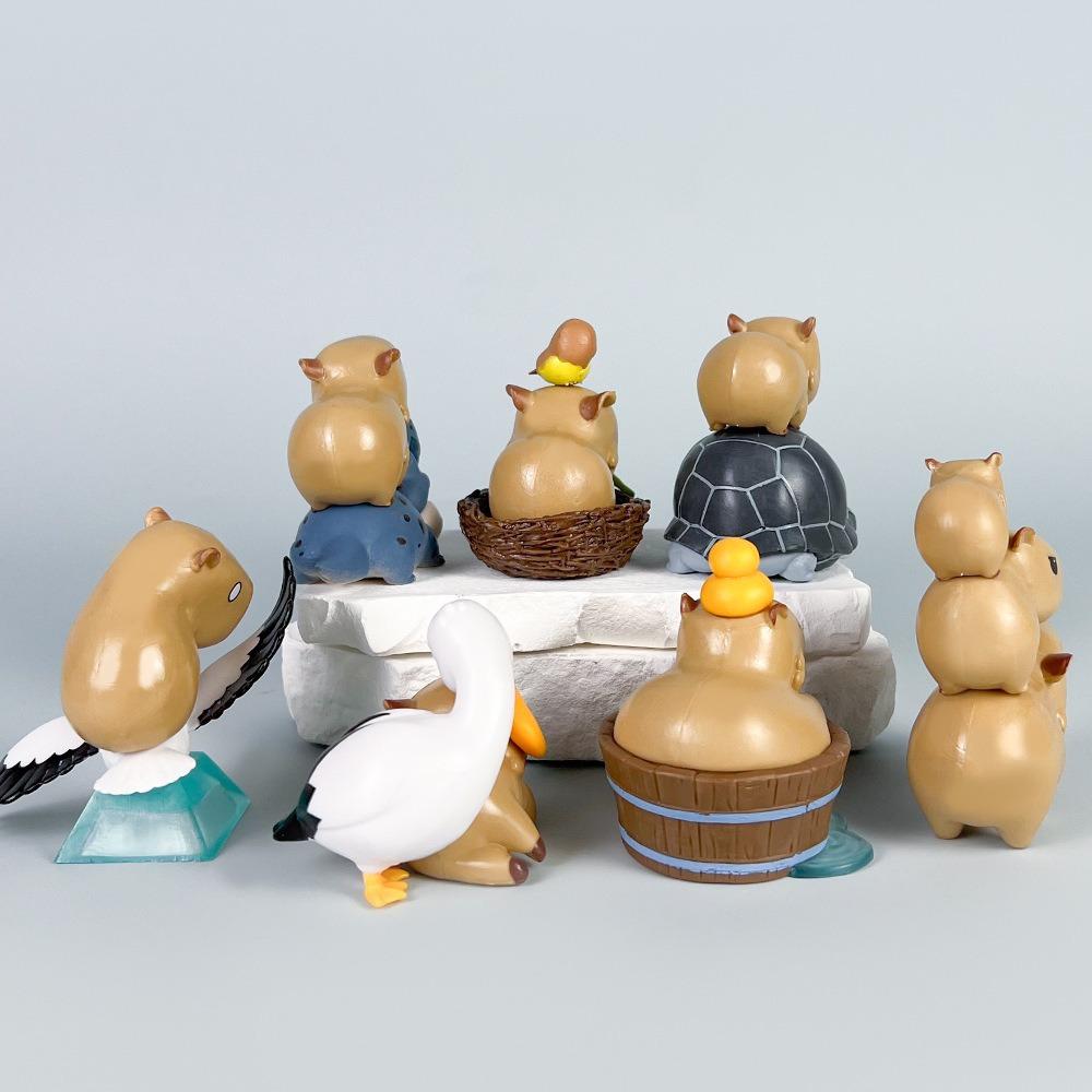 Катающаяся птица Симуляция Капибара Модель Катающиеся крокодилы Капибара Животные Фигурки Скульптура