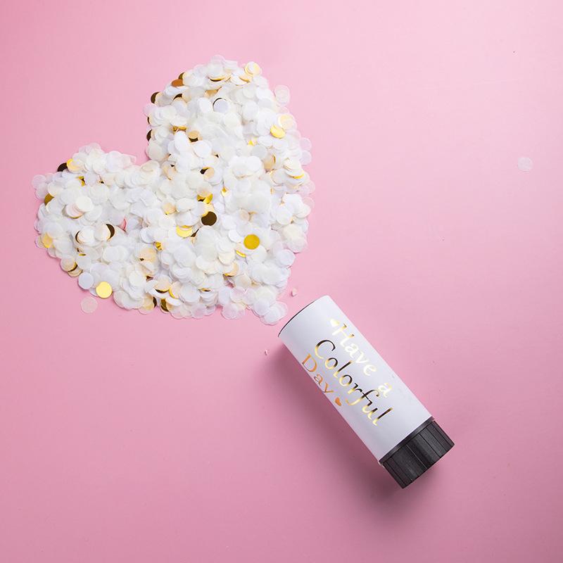 Мини-салютный пистолет «Макарон» Маленький подарочный фейерверк с конфетти «Макарон» Мини-салют, скрученный вручную