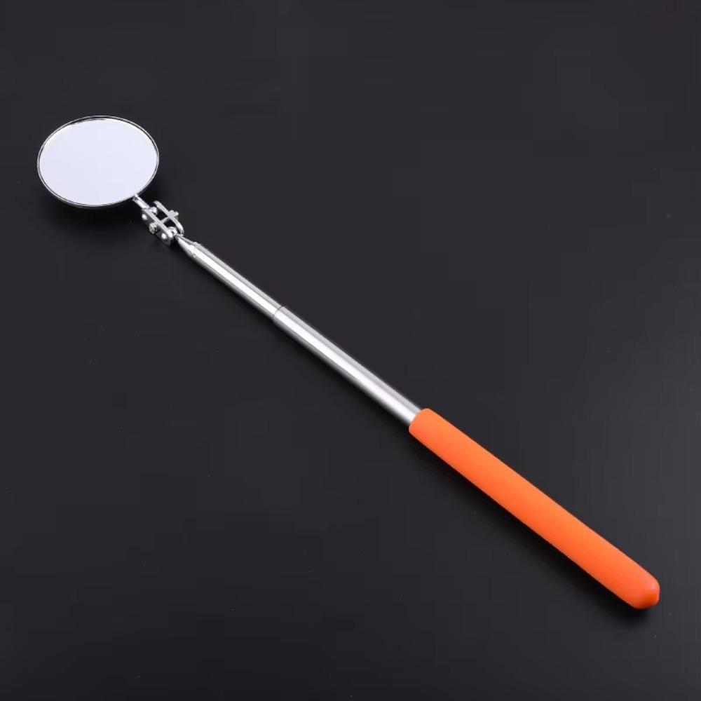 Clear Extendible Inspection Rotatable Mirror Stainless Steel Round Retractable Mirror Square Detection Tool Equipment Automotive