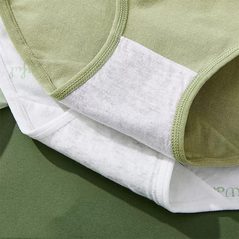 5 шт./компл., хлопковые женские трусики, дышащее нижнее белье, милые трусы с принтом для девочек, нижнее белье с низкой талией