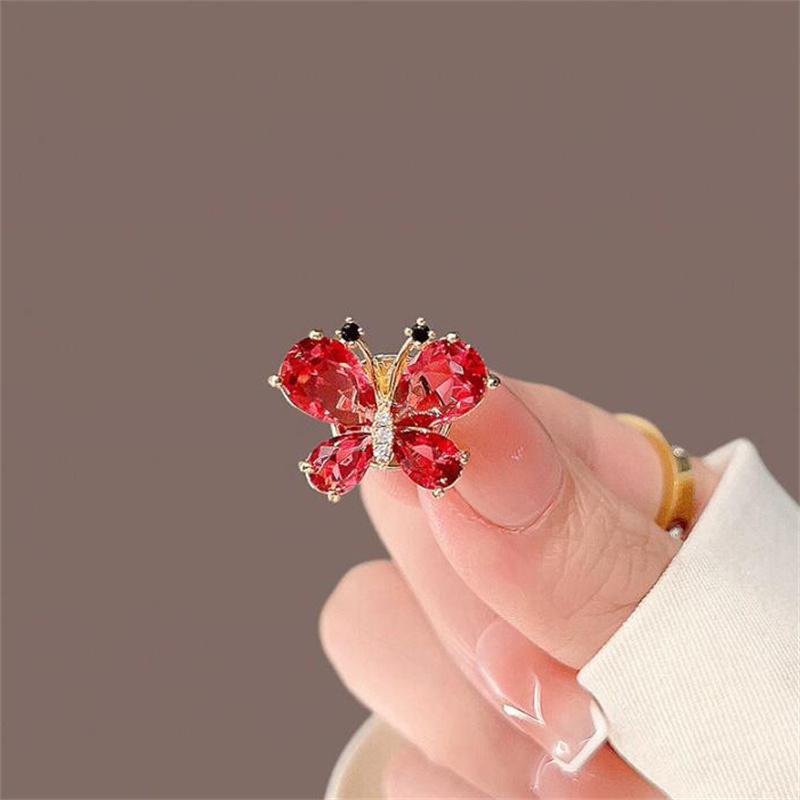 Fashion Exquisite Butterfly Enamel Brooches For Women Girls Cute Butterfly Small Pins Temperament Corsage Clothing Accessories