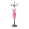 Metal Jewelry Display Necklace Showing Rack Earring Hanging Holder Bracelet Shelf(Rose Red)
