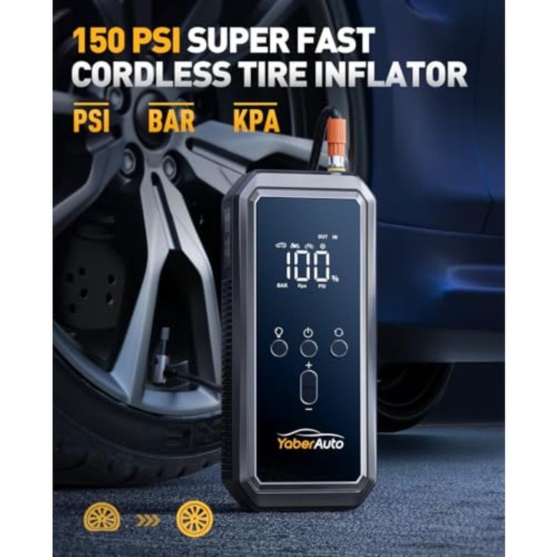 Пуско-зарядное устройство 9-в-1 с компрессором 5500А 150PSI Портативный стартер для автомобильного аккумулятора Все бензиновые/10л дизельные 12В Стартовый бокс Авто Аккумулятор