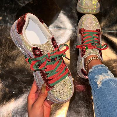 Модные дышащие женские кроссовки на платформе, дизайнерские повседневные роскошные туфли со стразами, женские плоские вулканизированные туфли, zapatos de mujer