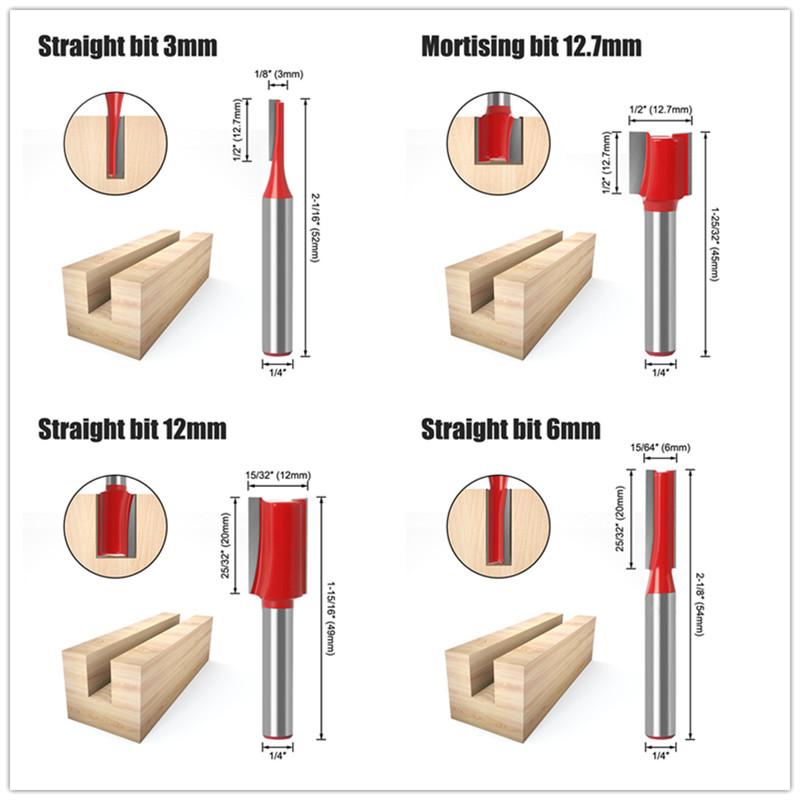 15 шт./компл., фрезы для деревообработки, 6 мм, 1/4 дюйма, 8 мм, твердосплавные фрезы с хвостовиком для резака по дереву, гравировальные режущие инструменты