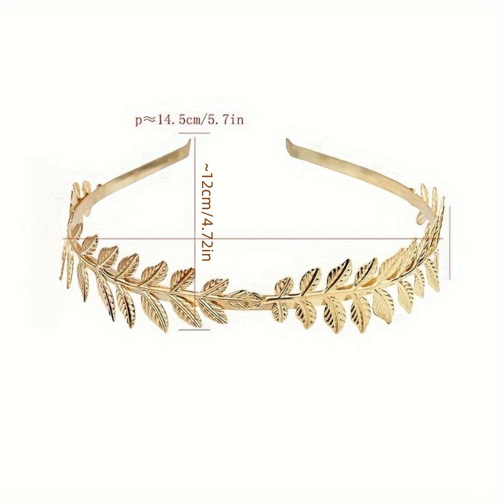 Bride Wedding Hair Accessories Greek Gold Leaf Headbands for Women Roman Diadem Crown Tiaras Headpiece Headdress