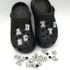 Alphabet & Number Clog Charms: Black and White Shoe Accessories, Fast Delivery