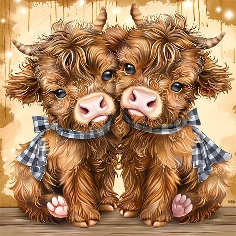 Diy Diamond Mosaic Animal Cow Full Diamond Painting Flower New Collection Art Home Decorative Rhinestone Pictures