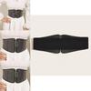 Faux Leather Wide Waist Belt For Women With Metal Buckle And Rivet Detailing