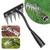 5/6/7/8 Teeth Garden Weeding Rake Carbon Steel Removable Rake Soil Hoe Agricultural Straw Rake Multi Purpose Weeding Tools