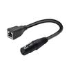 3-контактный / 5-контактный XLR Male/Female to RJ45 Female удлинительный кабель XLR DMX кабель для динамиков, микшеров, звукового и сценического осветительного оборудования - 30 см/50 см