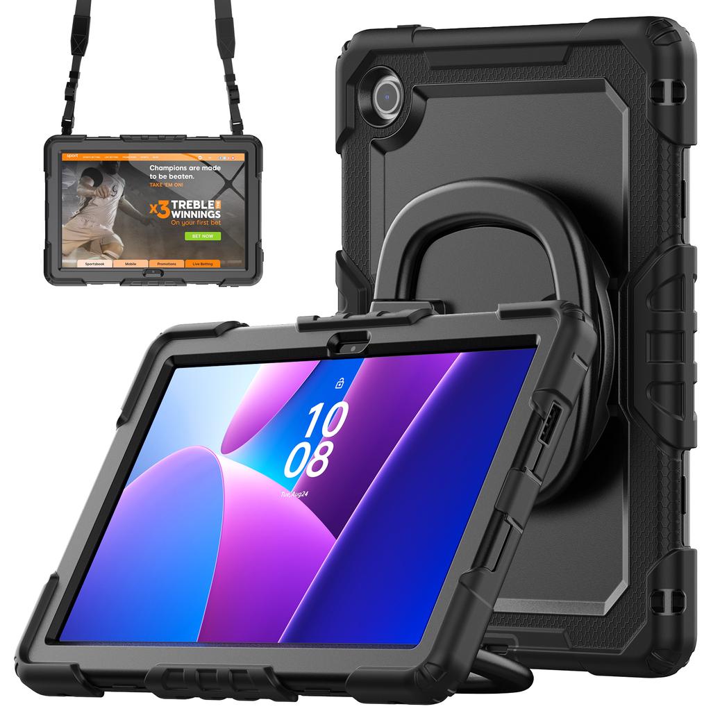 Для Lenovo Tab 10.1 (2025) TB-311XU/Tab TB311FU Чехол-подставка PC + Силикон Чехол для планшета с плечевым ремнем