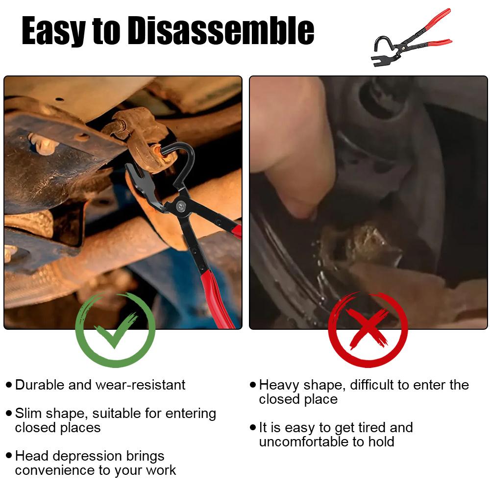 Car Repairs Kits Anti-Slip Handle Tools Car Exhaust Rubber Pad Pliers Exhaust Hanger Removal Puller Exhaust Pipe Gasket Removal Plier