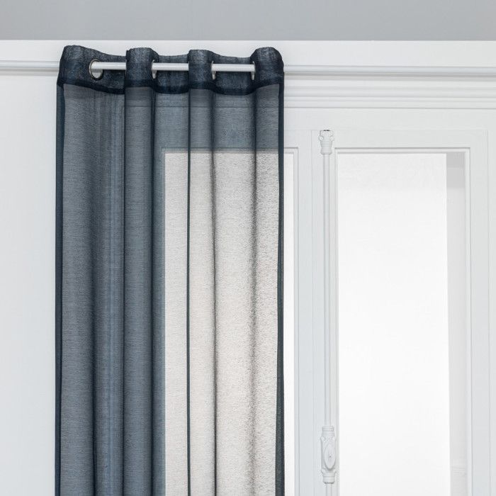 Voilage "Moly" tamisant 135 x 240 cm Atmosphera - Bleu