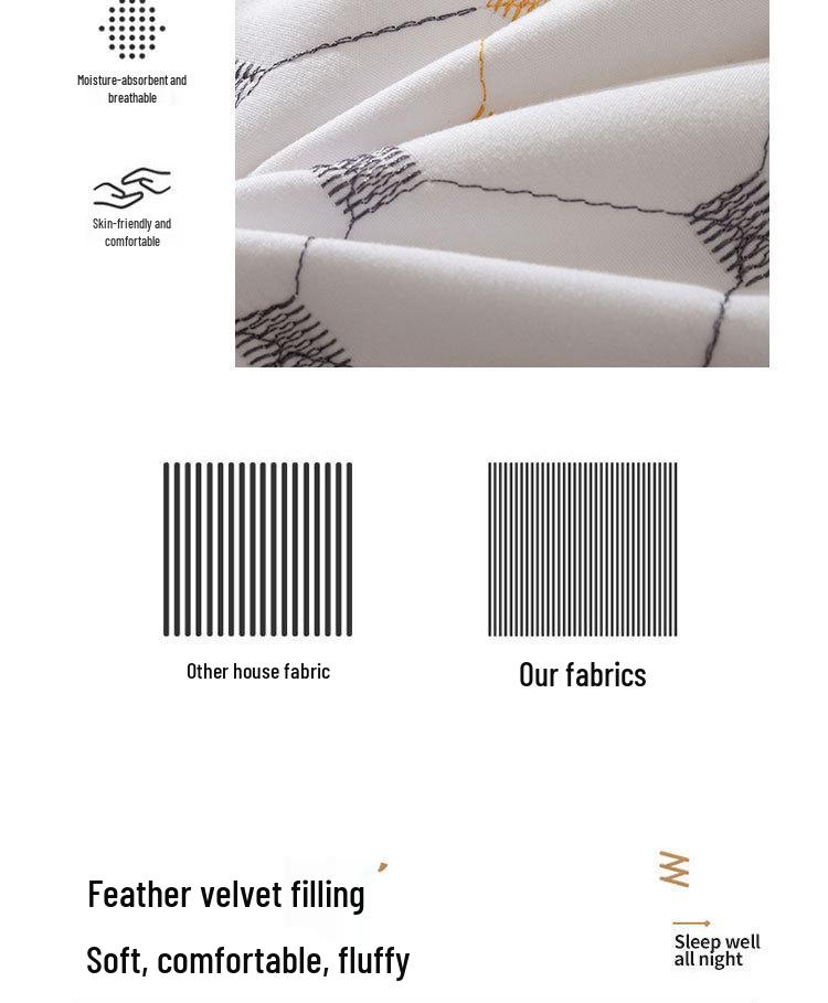 Стеганая 3D подушка из полыни 'Gypsophila' - Вариант с одним/двумя объемами