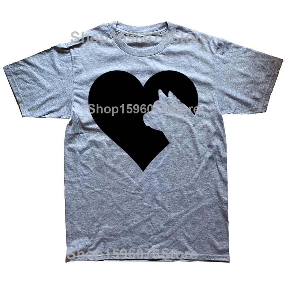 Funny The Heart of The American Akita Dog Graphic T-shirts Men Women's Fashion Casual Tshirt 100% Cotton Loose Oversized T Shirt