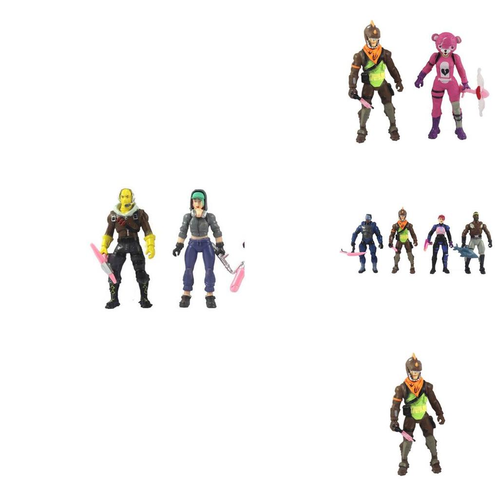 Fortnite 8 шт. Фигурка Кукла Вооруженные Детский Подарок Украшения для Торта на День Рождения Рождество