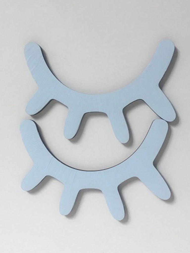 Home Decoration Supplies Wall Decoration 3D Three-dimensional Wooden Eyelash Ornaments Wall Decoration 2 Pieces 1 Set