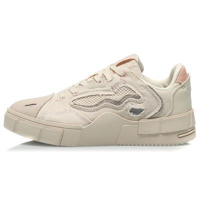 Li Ning CF Retro Casual Low-Top Кроссовки женские Кроссовки Swan-White AGCQ386-2