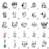 New 925 Sterling Silver Unicorn Cat Dog Owl Monkey Footprint Cute Animal DIY Fine Beads Fit Original Fashion Charm Bracelet