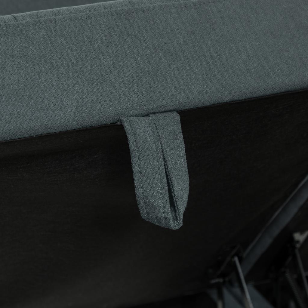 'L' Shape Modular Storage Sofa - Dark Grey
