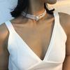 Retro Palace Style Multi Layer Faux Pearls Choker Necklace Elegant Simple Statement Bridal Necklace Wedding Party Jewelry Gift