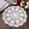 Dollies for Tables, 15.7 Inch Large Cotton Handmade Table Doilies Vintage Round Crochet Doilies Lace Placemats Knitted Tablecloth for Home Kitchen