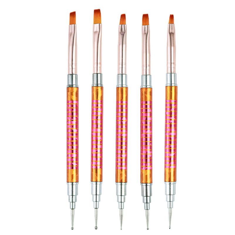 5 Pcs Nails Art Dotting Pen Nails Brushes For Nails Art Accessories Tools Kits Nail Supplies For Professionals Manicure Set