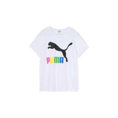 Puma Футболка с логотипом Classics Женские топы Белая 596512-92