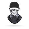 Balaclava Skull Design Heat-Transfer Printed Breathable Spandex/Polyester Unisex Neck Gaiter for Motorcycle Riding Outdoor Use