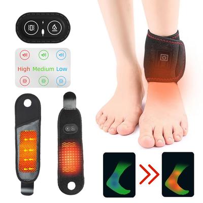 Регулируемый электрический согревающий голеностопный бандаж, массажер для голеностопа, поддержка для мужчин и женщин, прочный голеностопный бандаж, спортивная защита, тренировка голеностопа и ноги