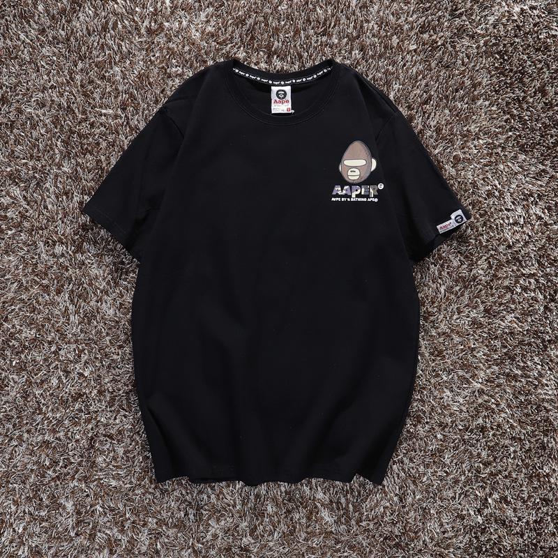 Модный мужской и женский комплект из двух предметов с головой обезьяны: Шорты-бермуды свободного кроя и футболка с коротким рукавом