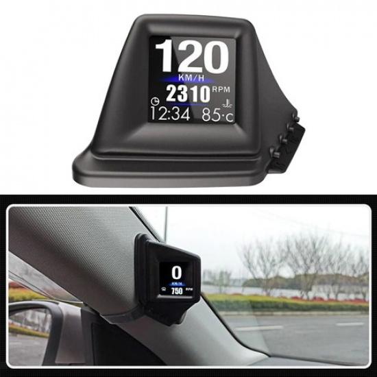 Vehicle Car Head Up Display HUD GPS OBD2 Driving Computer Temperature Gauge