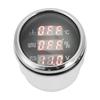 52mm 2in 3‑In‑1 Gauge Water Temperature Voltage Liquid Level Display European Standard 0‑190ohmBlack Dial