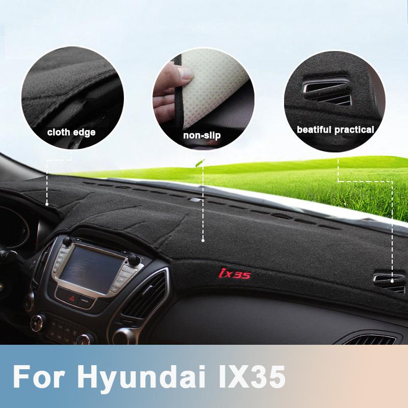 Для Hyundai IX35 2010 2011 2012 2013 2014 2015 Коврики для приборной панели автомобиля Избегайте легких подушечек для инструментов Коврики для платформы и стола
