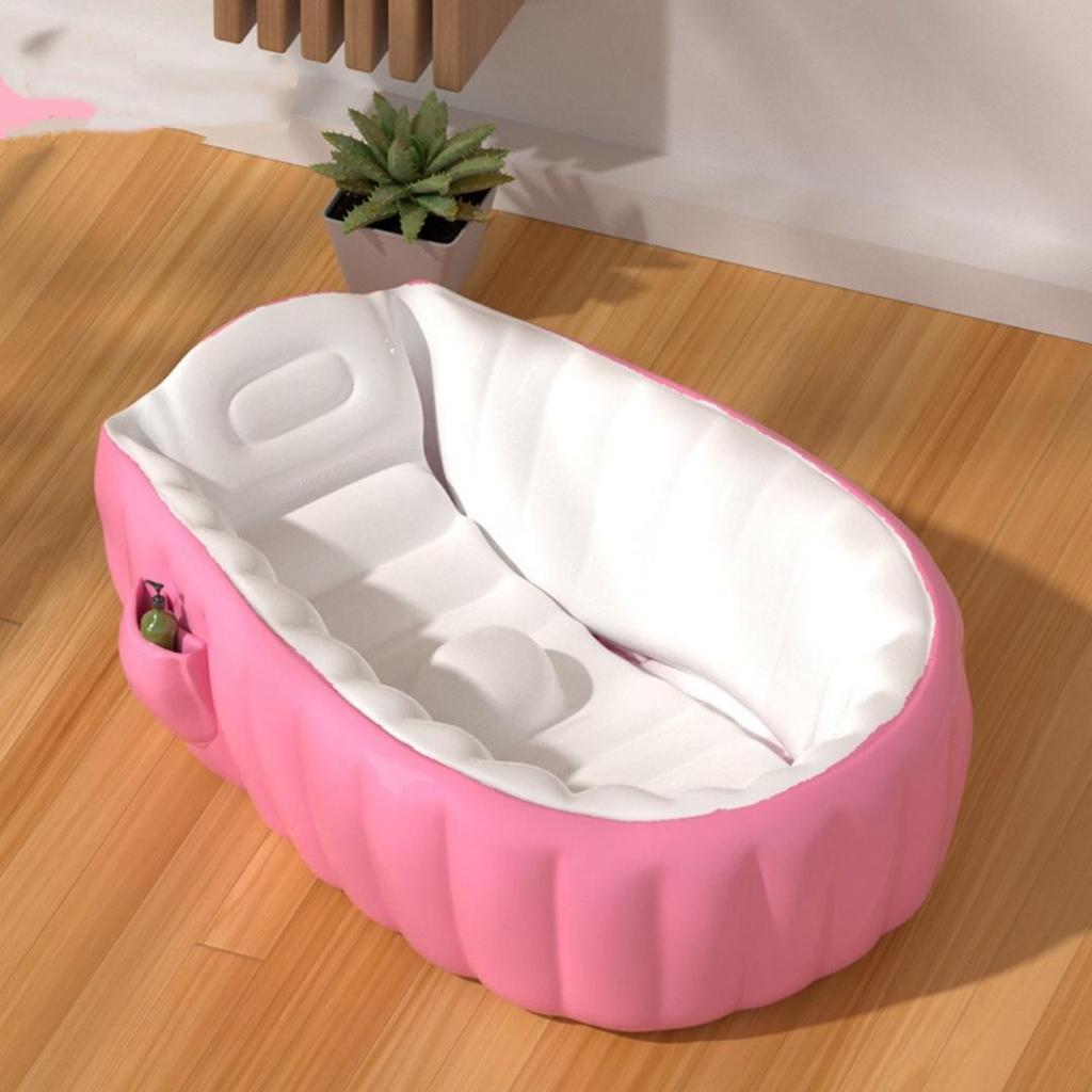 Складная ПВХ детская ванна для детей 0-8 лет, портативная ванна для использования в помещении и на открытом воздухе с сиденьем для новорожденных и малышей