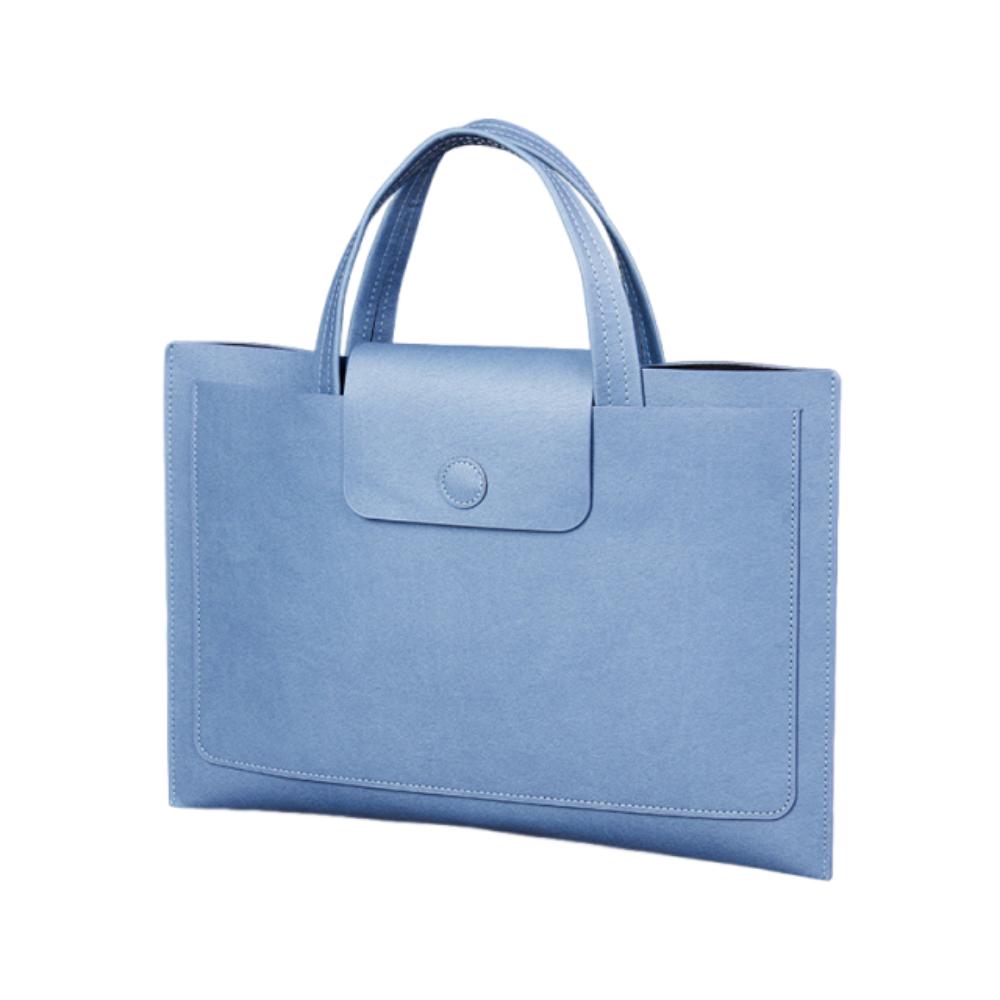 Large Capacity A4 Leather Document Bag Magnetic Button Simple Double Layer File Folder Elegant Lightweight