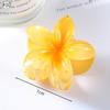 Gradient Transparent Large Flower Hair Clip Sweet Hair Claws for Women Resin Crab Clamp Barrettes Headwear Accessories
