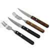 High-Grade Stainless Steel Bakelite Wooden Handle Steak Knife, Fruit Salad Forks, Dinner Fork, 4 PCs/Lot