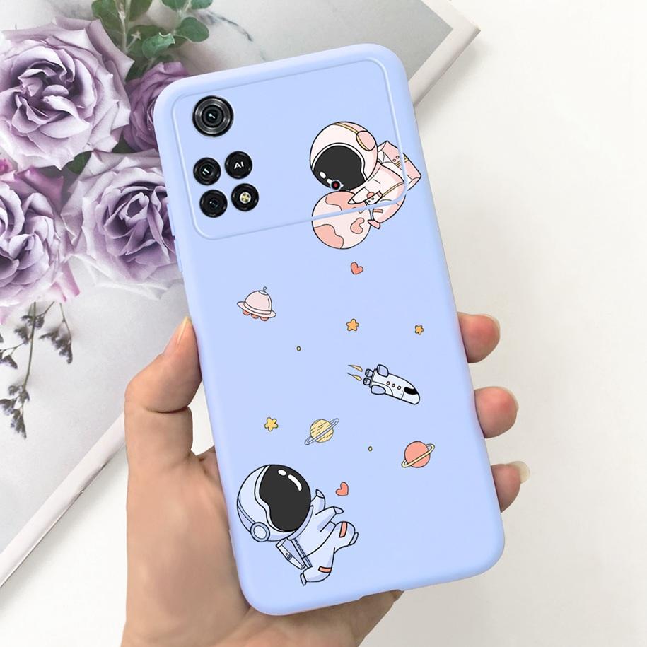 Для чехла Xiaomi Poco M4 Pro 5G Чехол для телефона Милый Астронавт Силиконовый Мягкий ТПУ Ударопрочный Funda Для Xiaomi Poco M4 Pro PocoM4 Чехлы