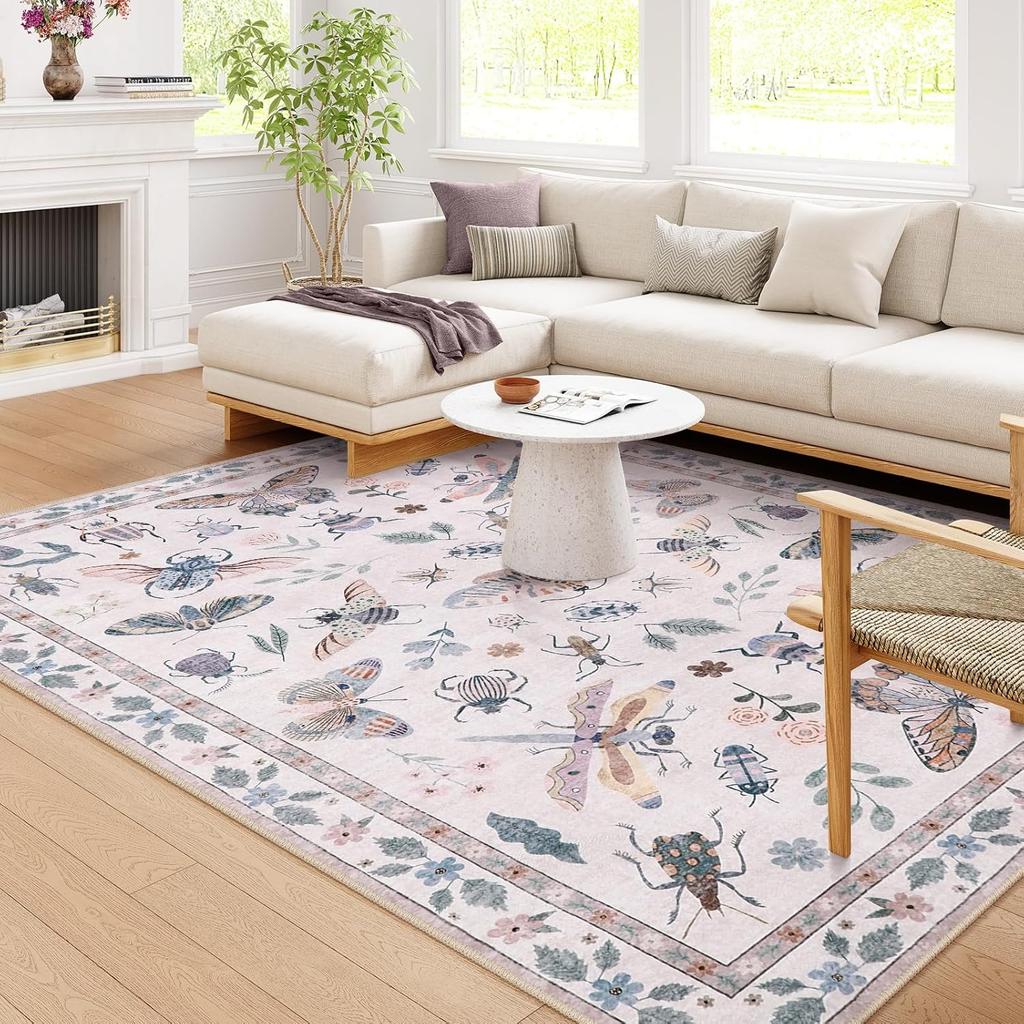 Rug for Living Room Carpet Large Size Bedroom Bedside Floor Mat Green Insect Carpets Tropical Rainforest Home Decoration Rugs