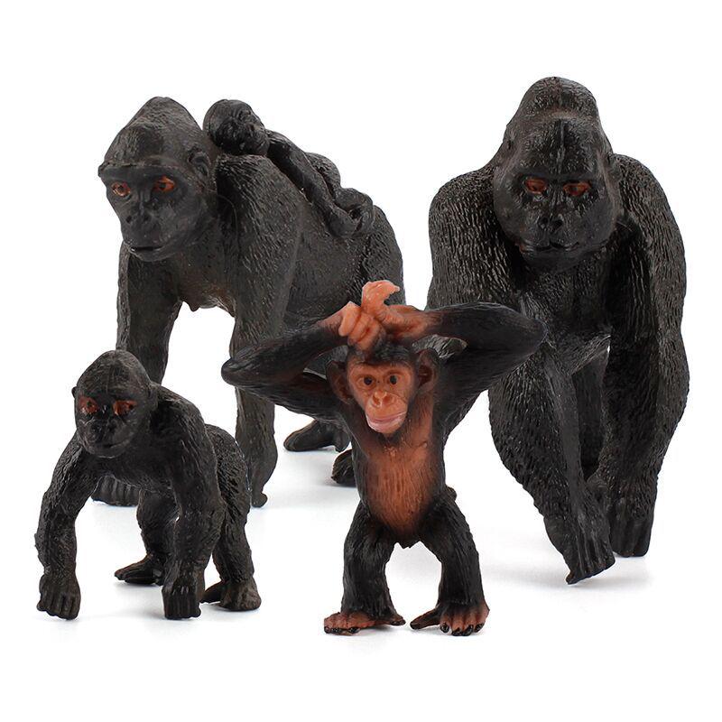 Chimpanzee and Gorilla Standing Zoo Model Toy