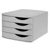 Module De Classement - JALEMA - Classbox 4 Tiroirs - Gris - 216 X 300 X 375 Mm