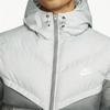Nike Ветровка Storm-FIT Windrunner PrimaLoft ® с цветными блоками, куртка с длинными рукавами и капюшоном, теплая куртка из пуха, мужская, серая