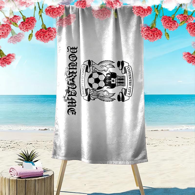 Coventry City Football Club Print Beach Towel, Large Soft Quick Dry Towel for Beach Camping Swimming