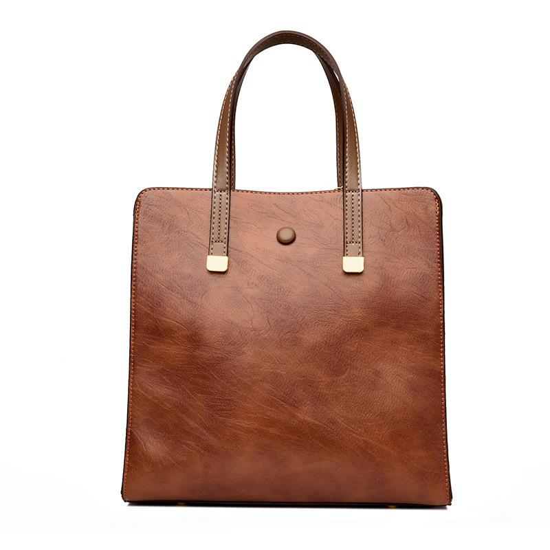 Stylish Bag Retro Tote Bag Women's Texture PU Women's Handbag Shoulder Bag Crossbody Bag